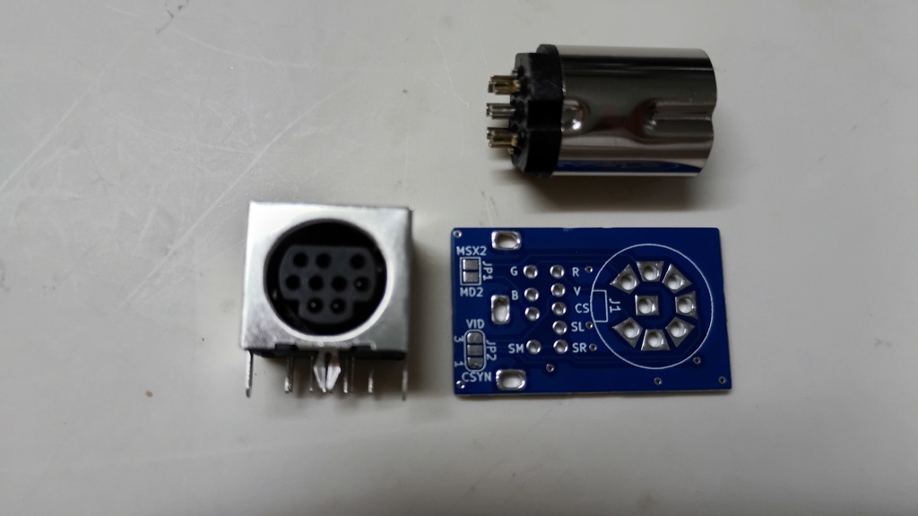 MSX2MD2 MSX2のRGB出力をメガドライブ2のmini-DIN9ピンに変換するアダプタ【キット】