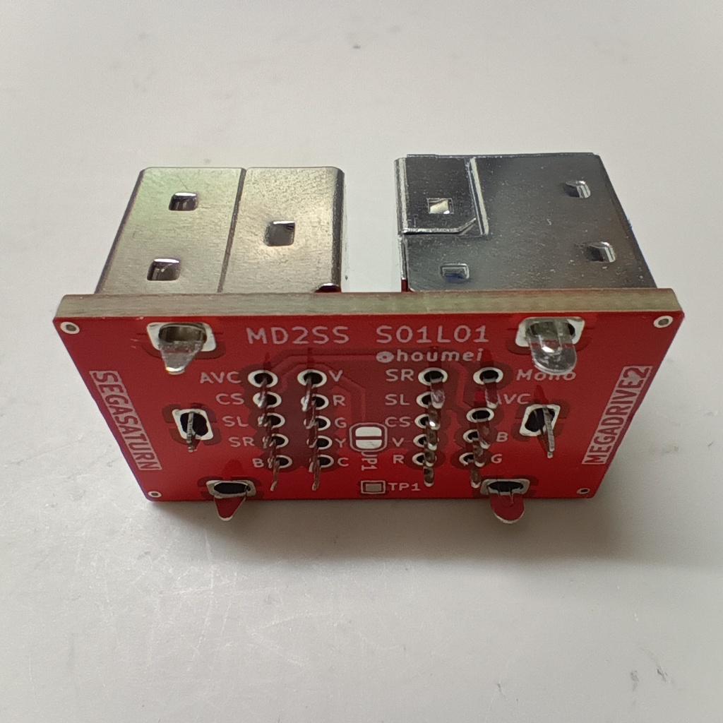 MD2SS メガドライブ2 mDIN9Pとセガサターン mDIN10Pを相互変換【キット】