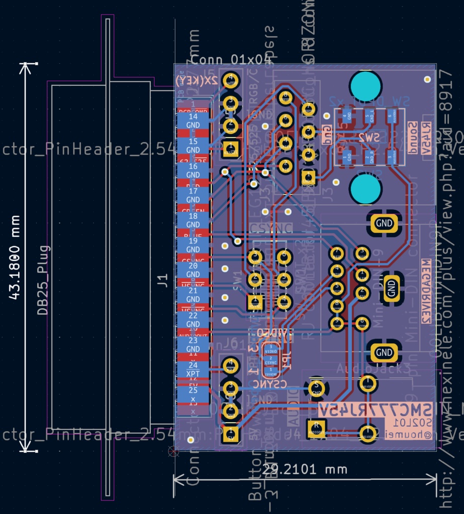 SMC777RJ45V SMC-777 RJ45/mDIN9ピン変換アダプタ【キット】