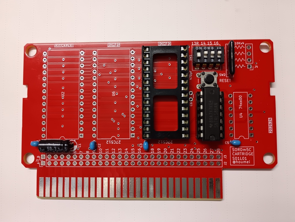 SORDm5C2 SORD m5用ROM/RAMカートリッジ基板【基板】