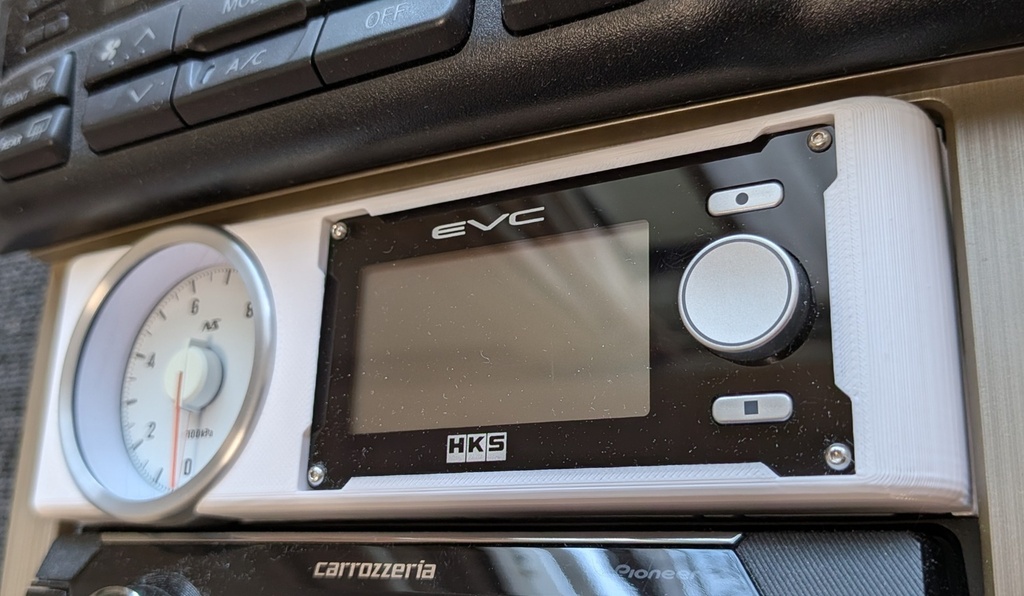 EVC&DefiΦ52メーター収納1DINケース