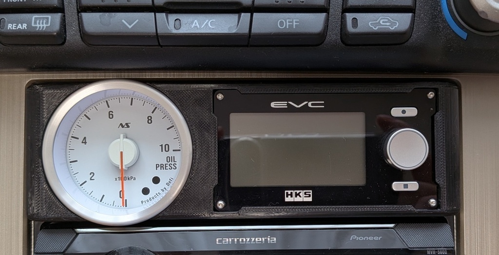 EVC&DefiΦ52メーター収納1DINケース