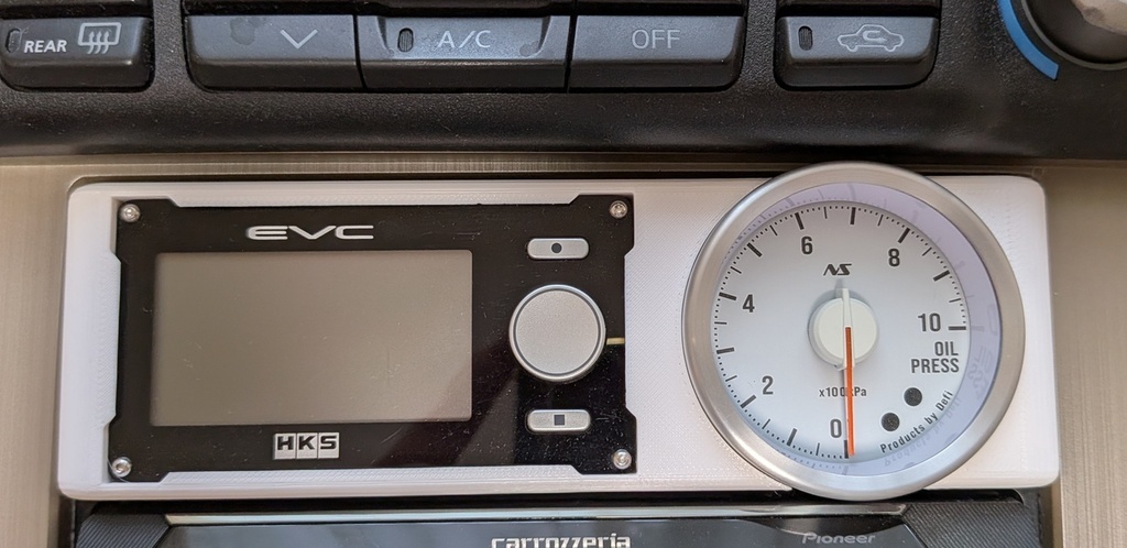 EVC&DefiΦ52メーター収納1DINケース