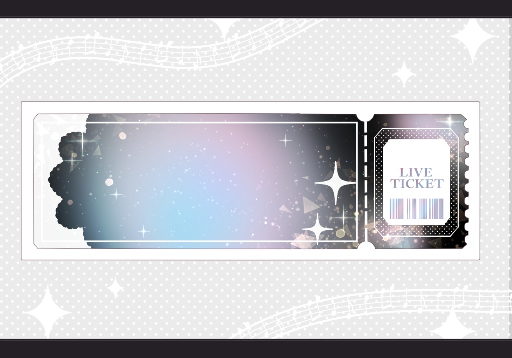 はさむだけ!チケット風ネップリ素材