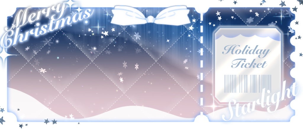 はさむだけ❕クリスマスチケット素材🎄⟡.*