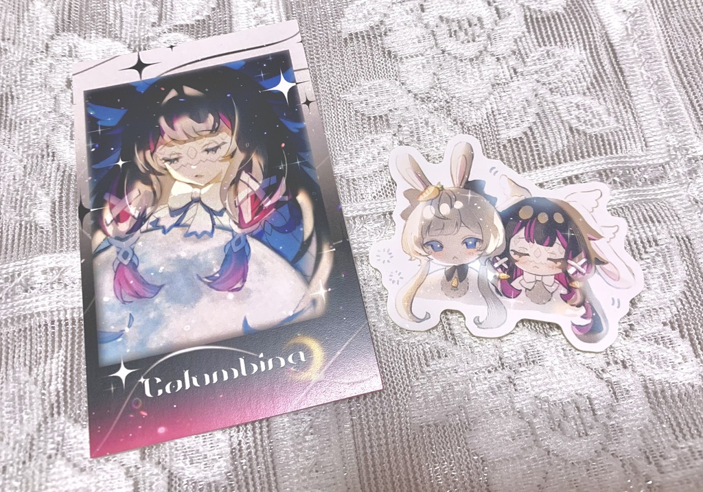 原神チェキ風カード&ステッカーセット