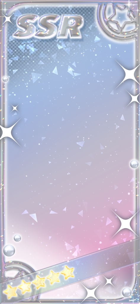 はさむだけ❕SSRカード風待ち受け素材🩶(メタリックver)