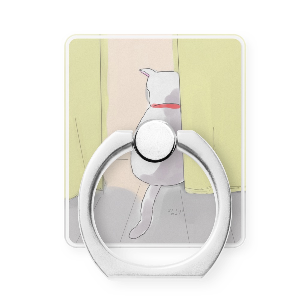 スマホリング_ねこ白 #7