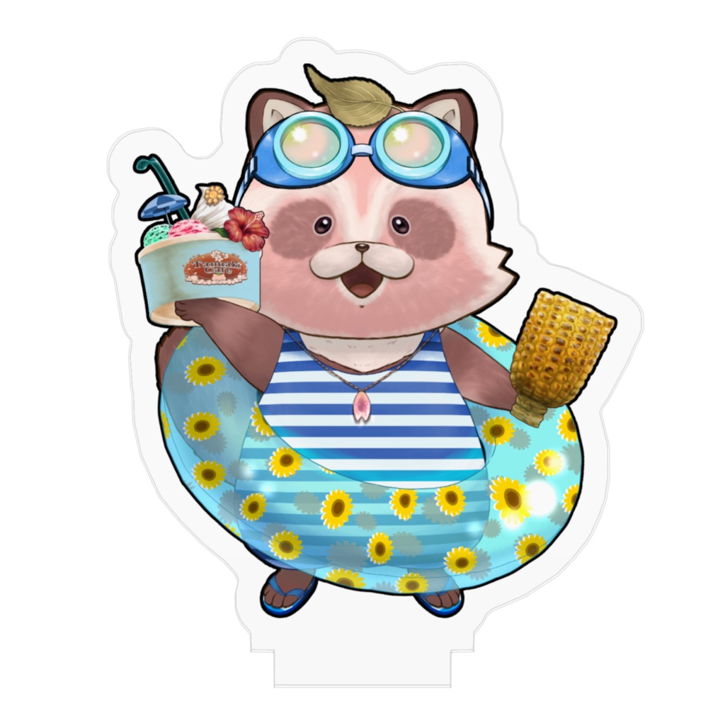 桜餅たぬアキ(水着)・アクリルスタンド/CH400人登録記念