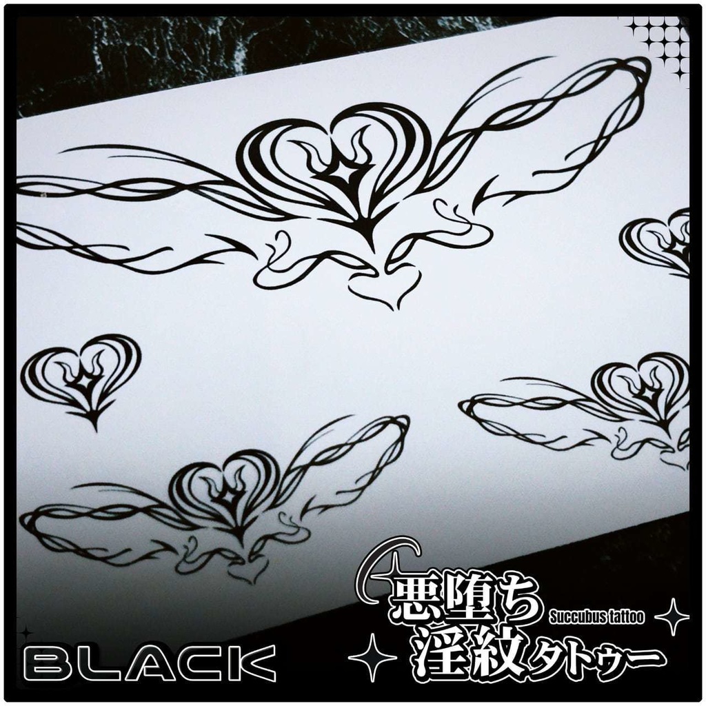 💗【貼るだけで堕ちる】淫紋タトゥーDarkPink/BLACK-リヴィングヴァイン