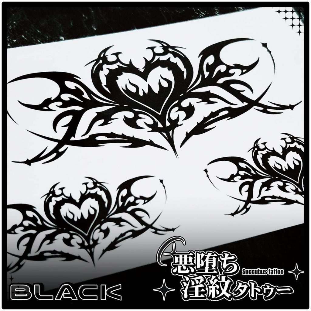 💗【貼るだけで堕ちる】淫紋タトゥーDarkPink/BLACK-インフェルノローズ