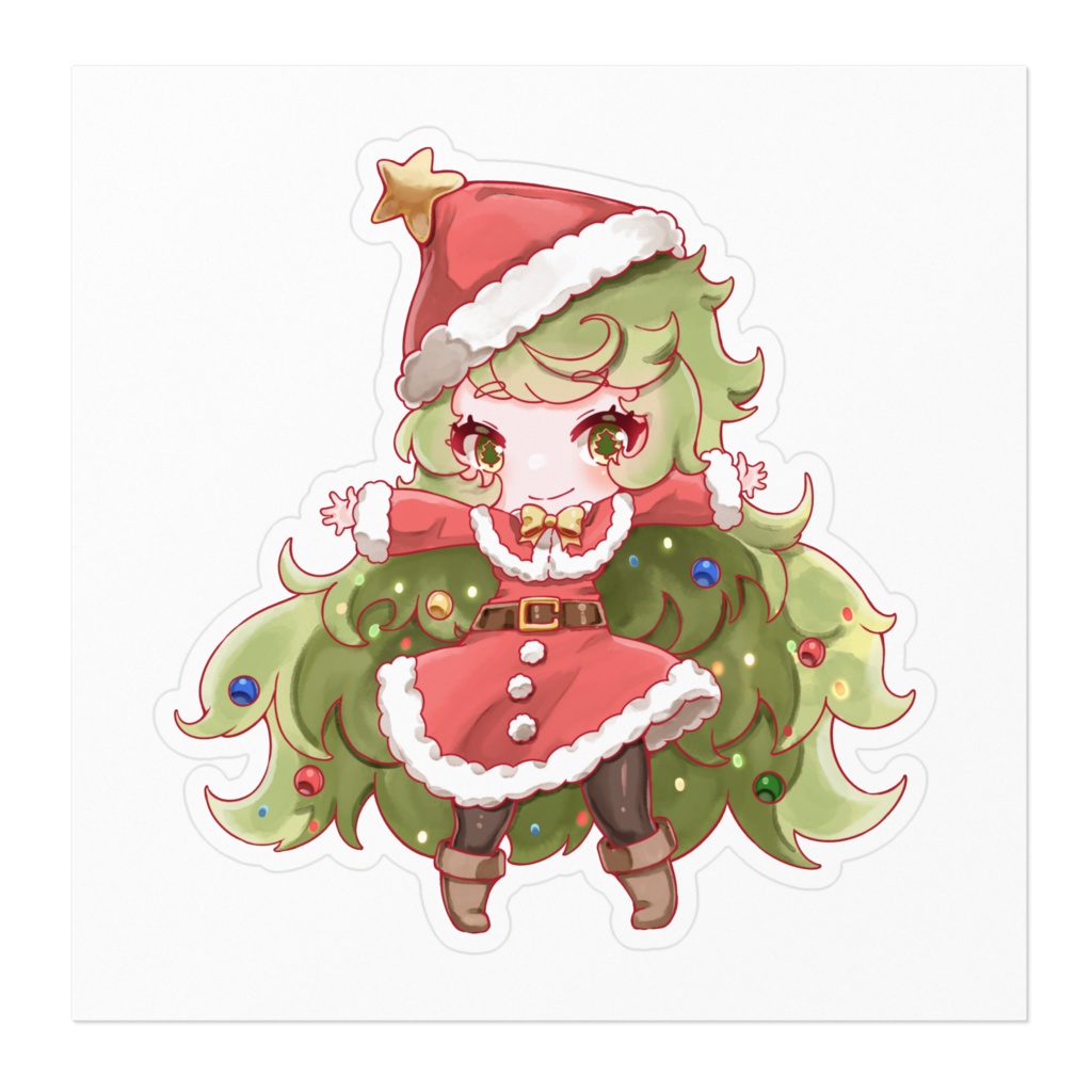 クリスマスツリーの女の子
