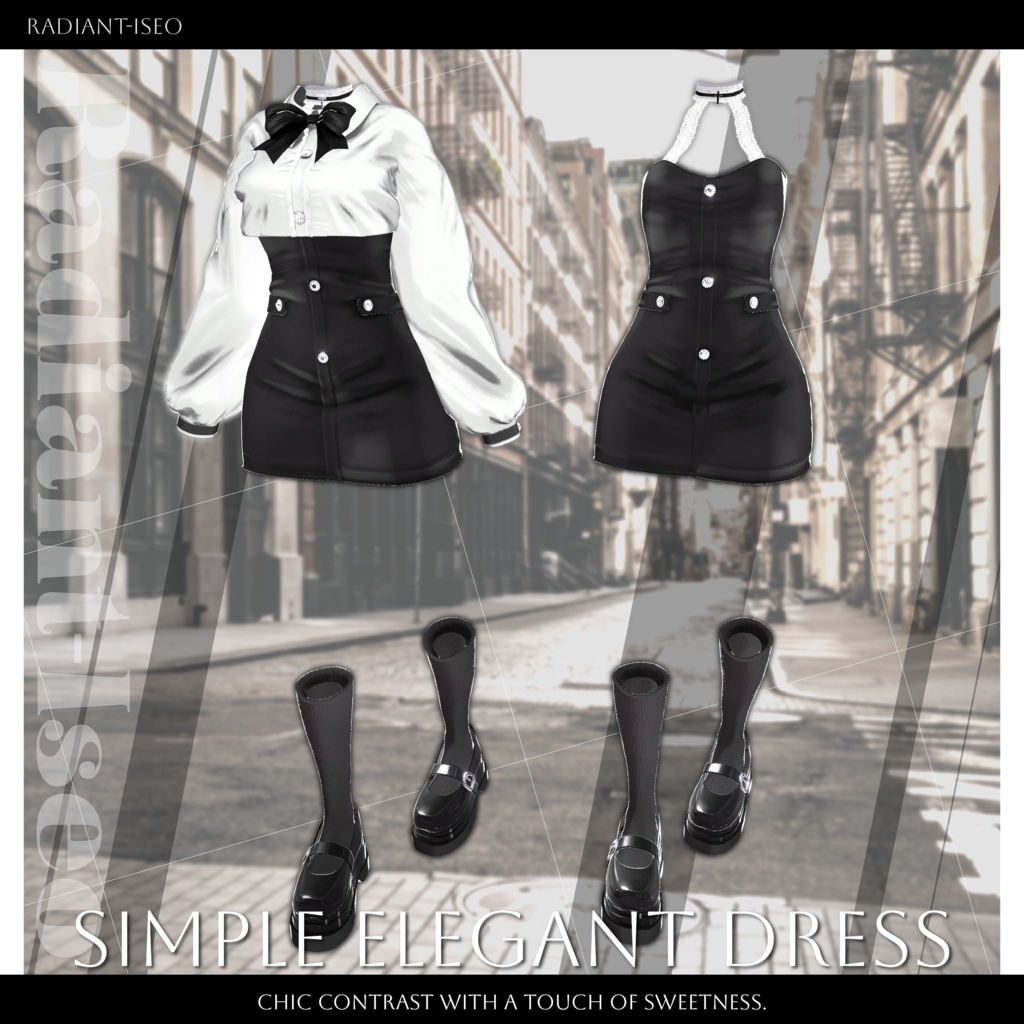 ✨SALE✨【⟡Simple Elegant Dress⟡】シンプルエレガントドレス 15アバター対応Radiant-iseo