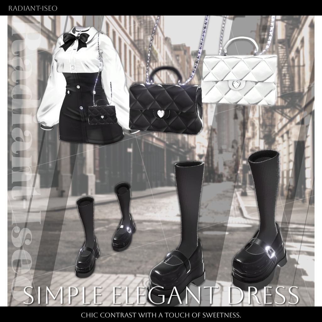 ✨SALE✨【⟡Simple Elegant Dress⟡】シンプルエレガントドレス 15アバター対応Radiant-iseo