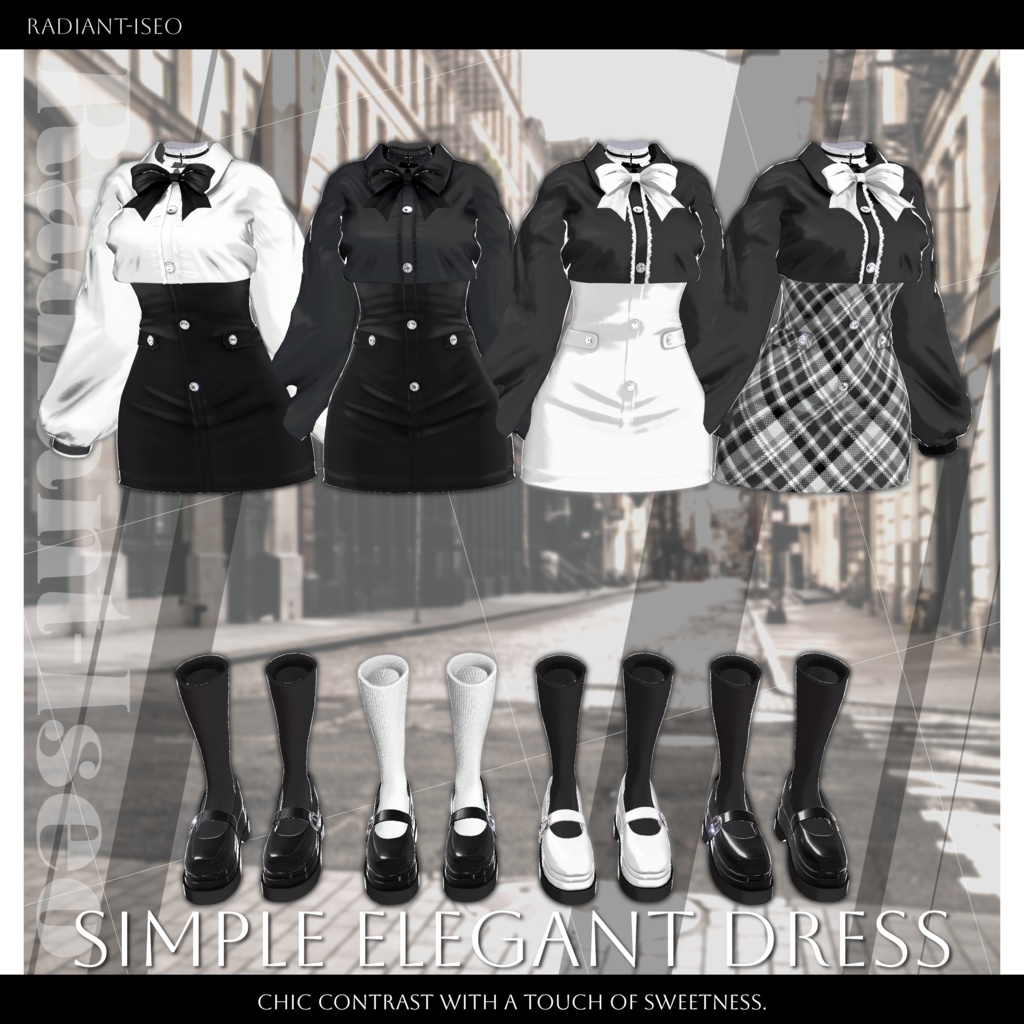 ✨SALE✨【⟡Simple Elegant Dress⟡】シンプルエレガントドレス 15アバター対応Radiant-iseo