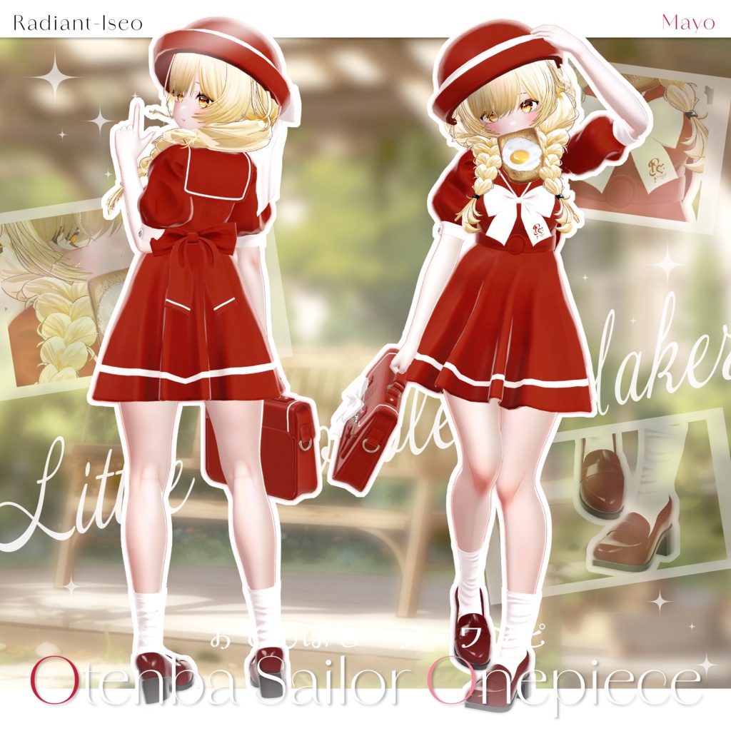 【🍞Otenba Sailor Onepiece🍞】おてんばセーラーワンピ 16アバター対応Radiant-iseo