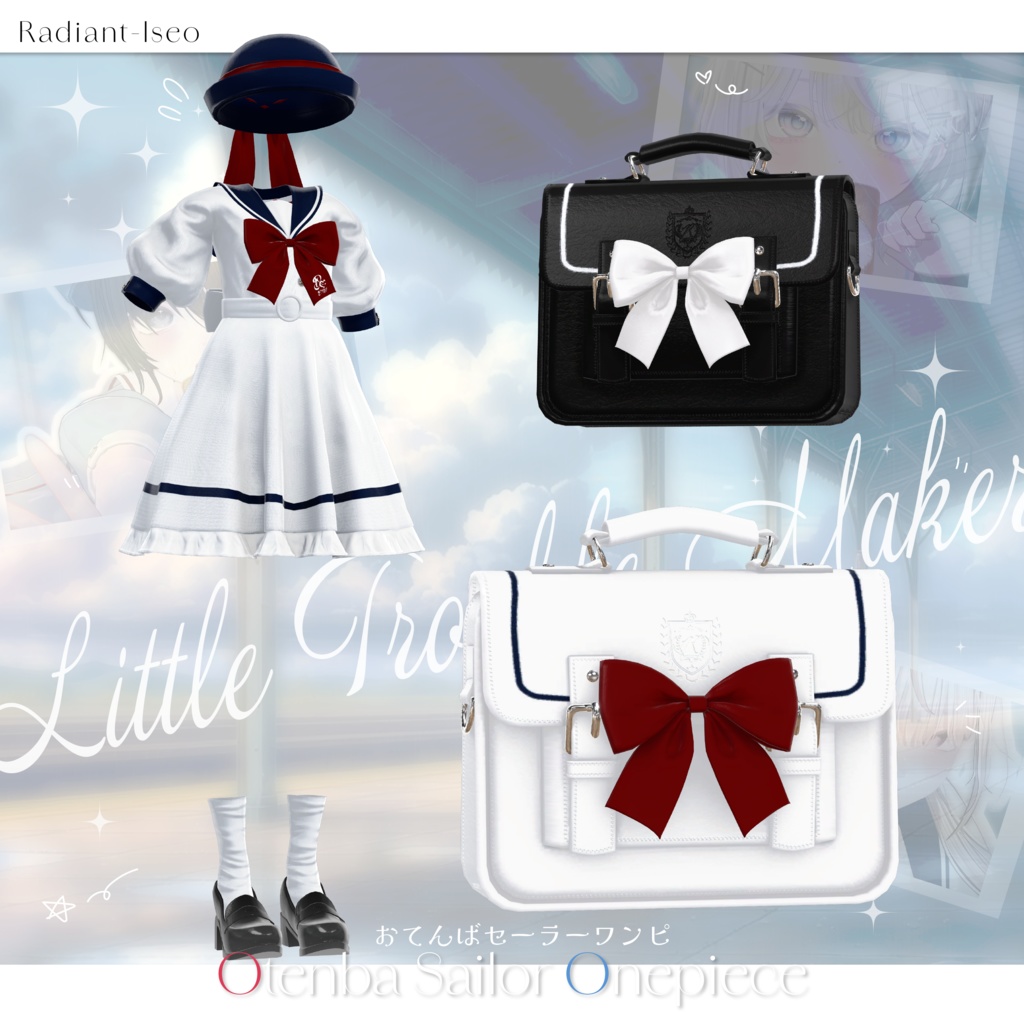 【🍞Otenba Sailor Onepiece🍞】おてんばセーラーワンピ 16アバター対応Radiant-iseo