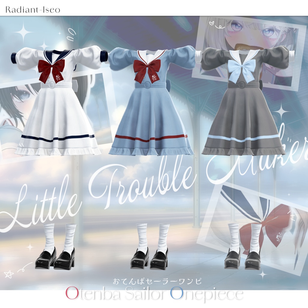 【🍞Otenba Sailor Onepiece🍞】おてんばセーラーワンピ 16アバター対応Radiant-iseo