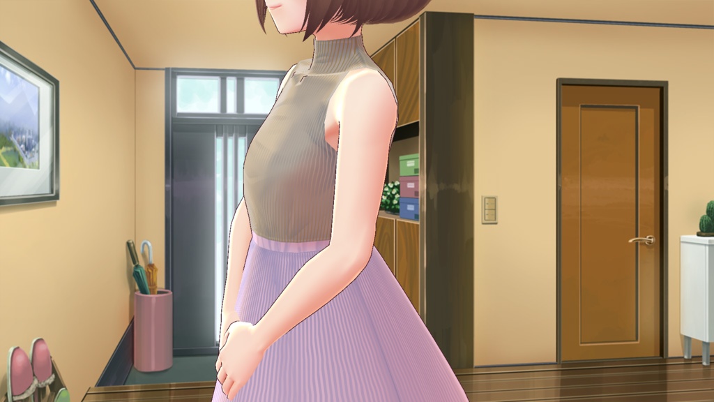 【VRoid】春の新作♪ニット+プリーツスカート風セット