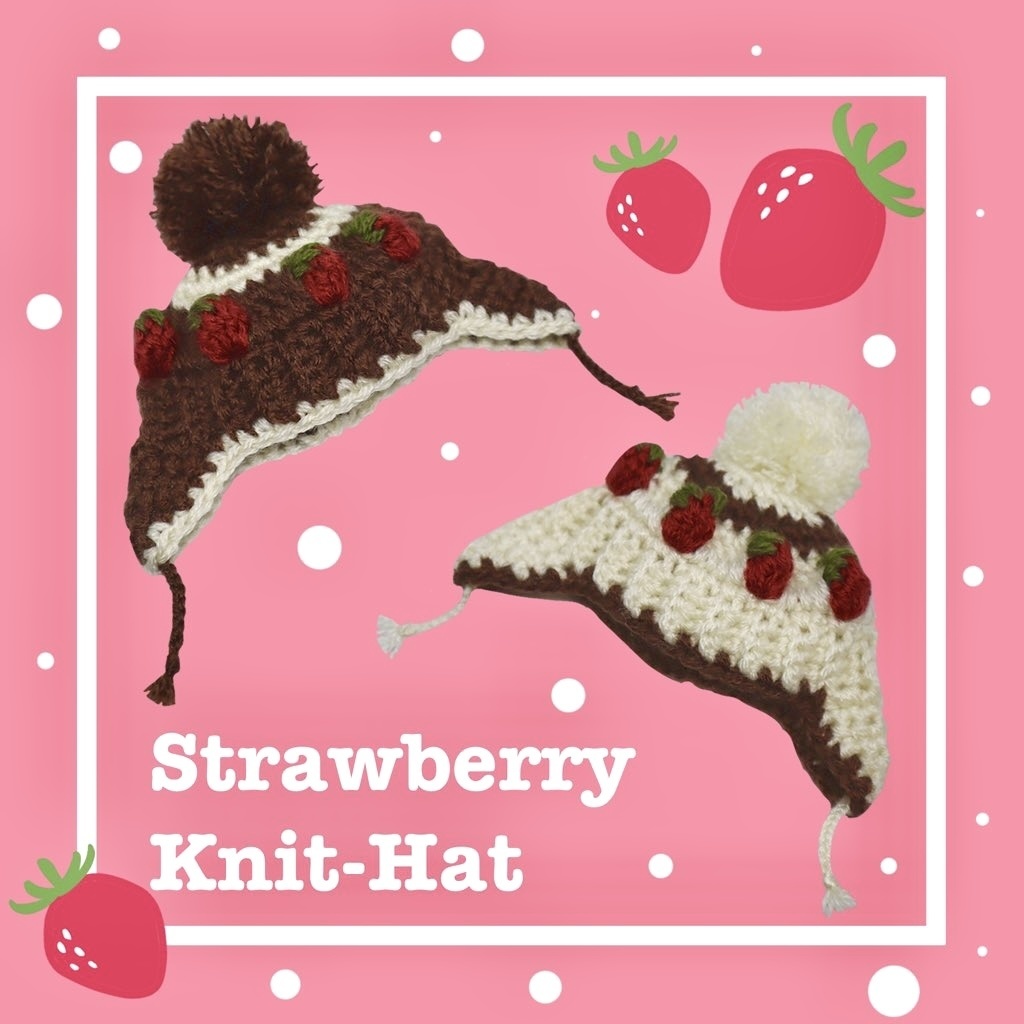 Strawberry  Knit-Hat 【10cm】