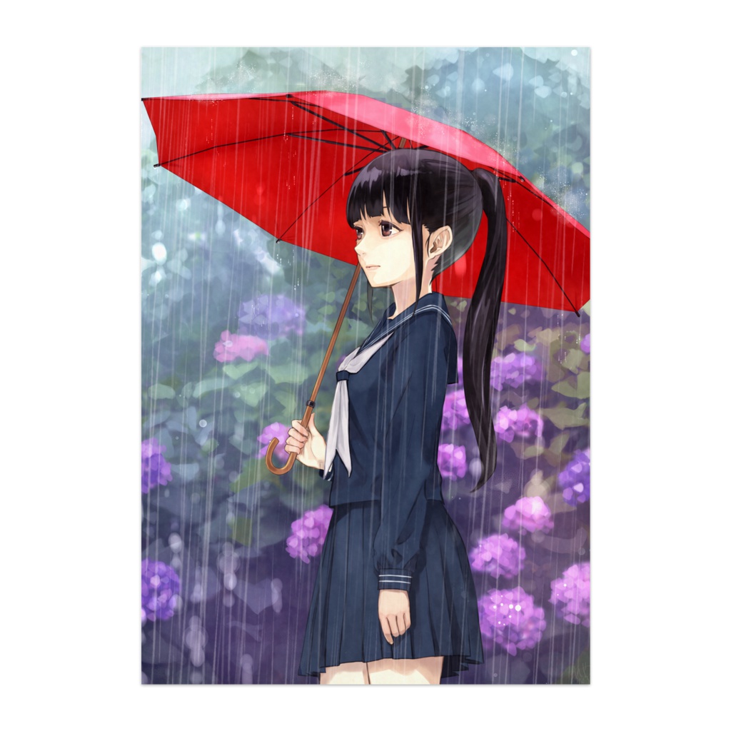 「紫陽花とポニーテール」パネル