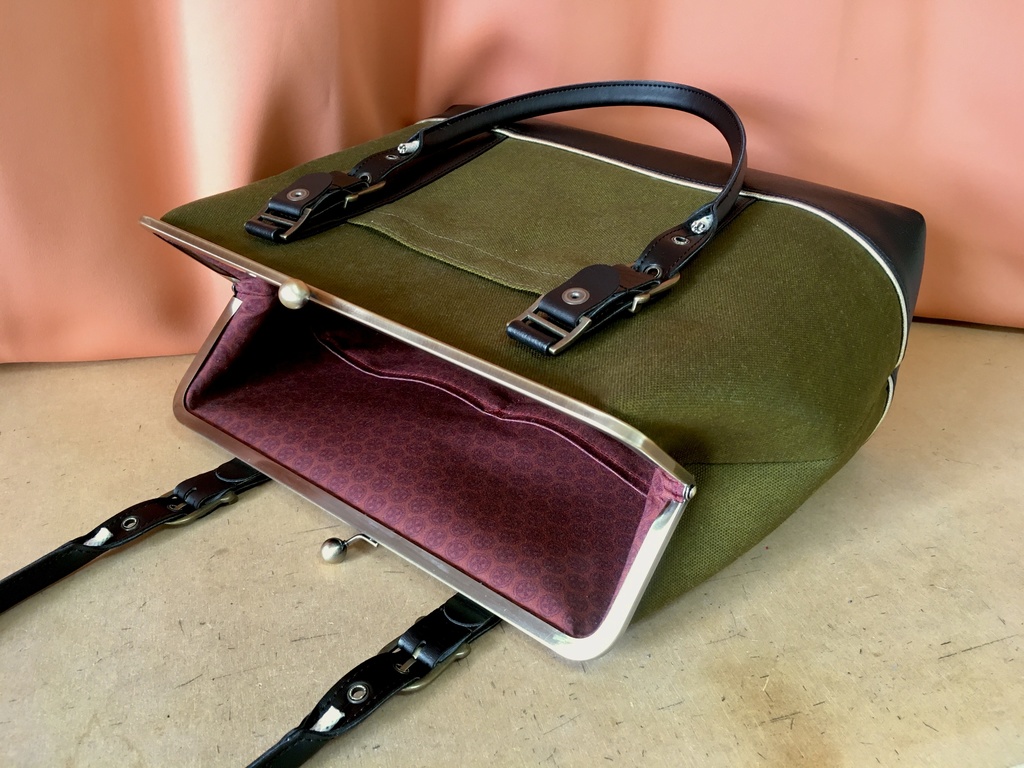 御手杵イメージがま口トートバッグ