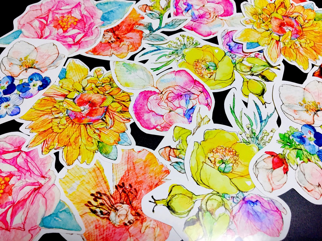 お花ステッカー