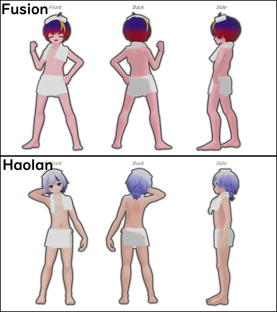 湯めぐりタオル for ぜれアバ/ハオラン/+Head共通素体/ひゅーじょん/Pudding / LEU