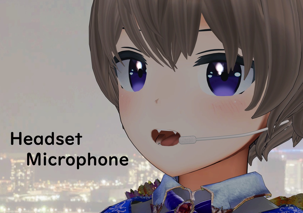 アイドル用 ヘッドセットマイク（シェイプキー付き）