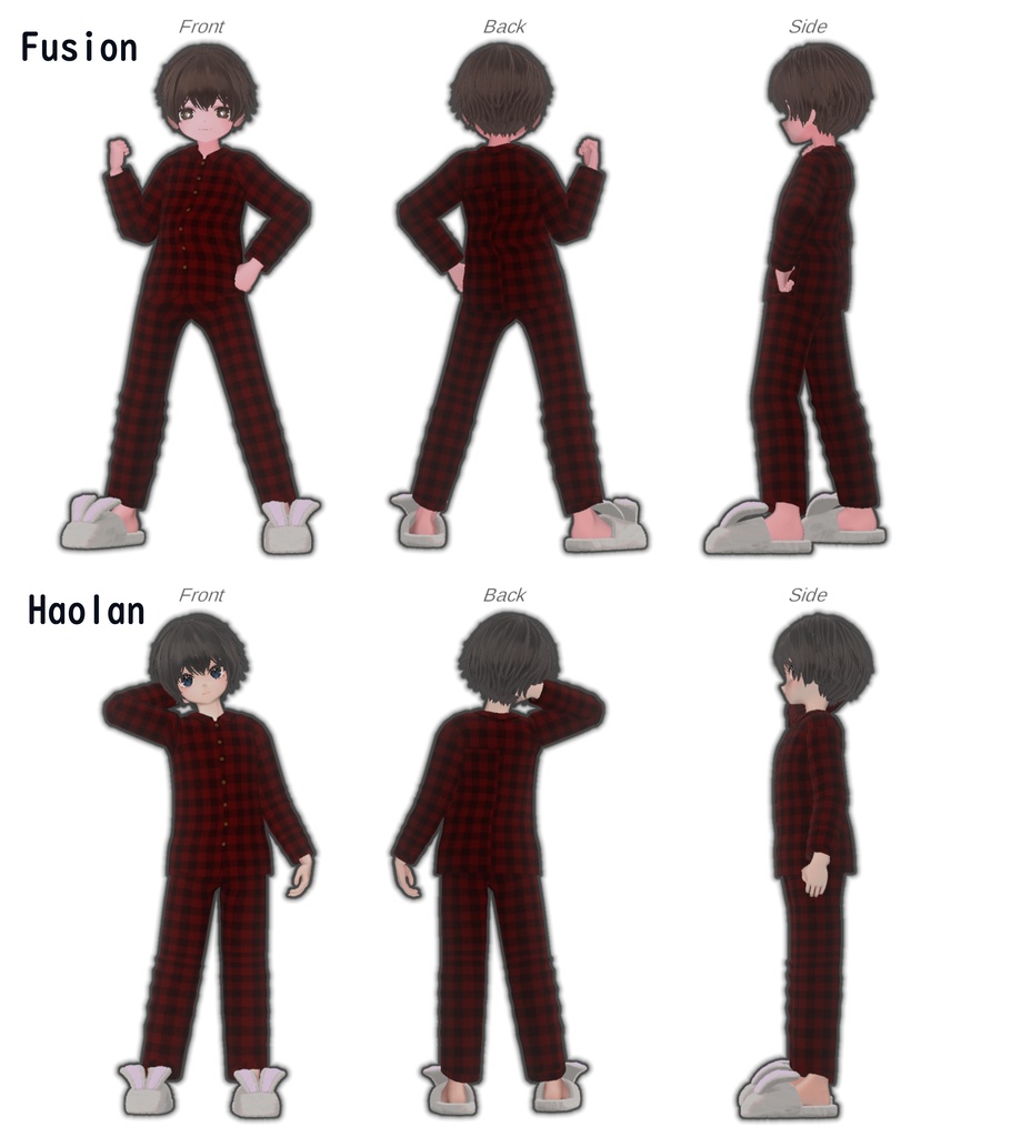 だらしがないパジャマ 全7アバター+Head対応