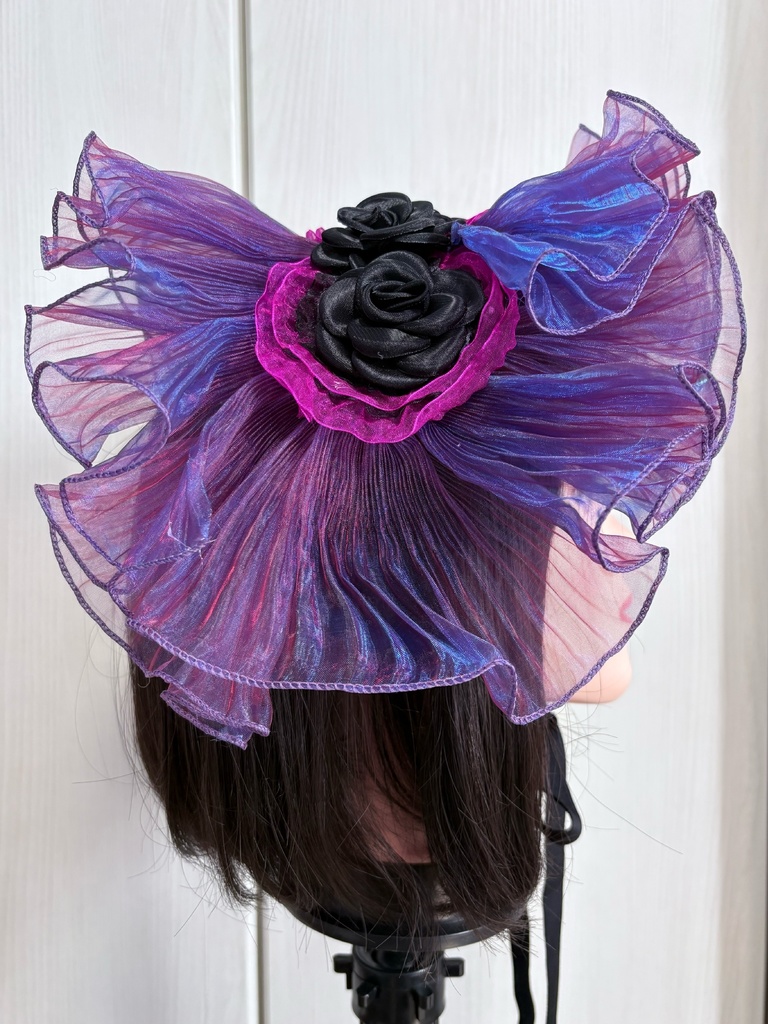 ヘッドドレス 【黒バラ】