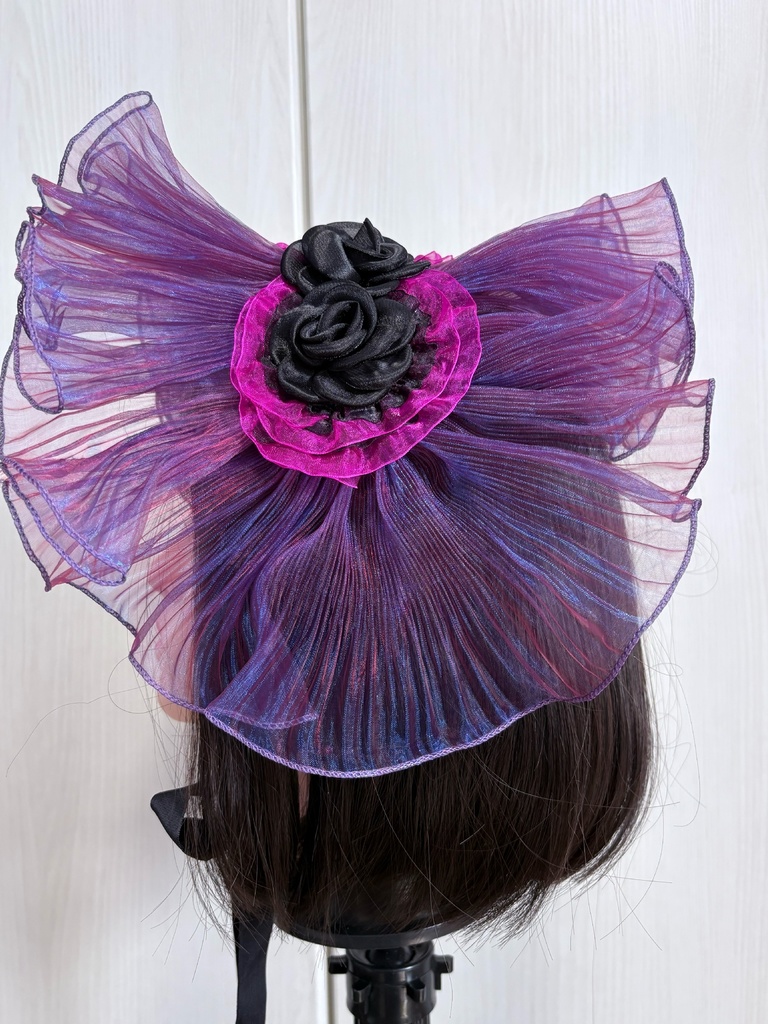 ヘッドドレス 【黒バラ】