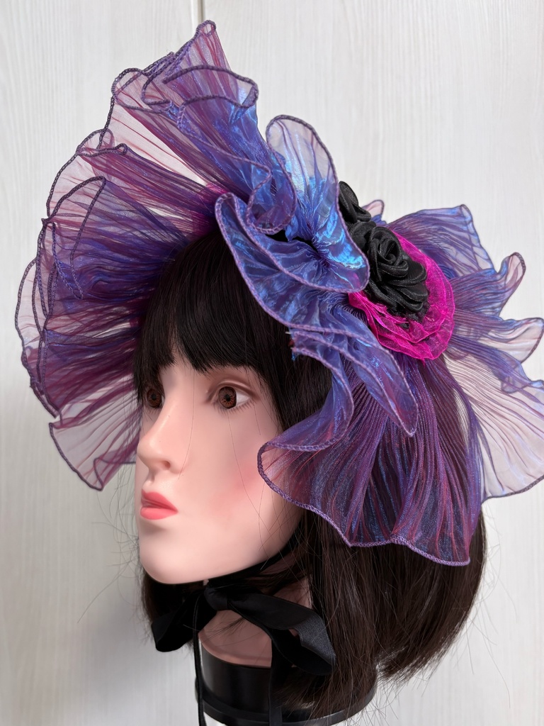 ヘッドドレス 【黒バラ】