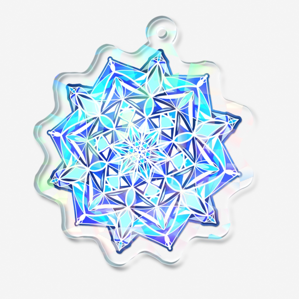 ステンドグラス風雪の結晶(ホログラムver)