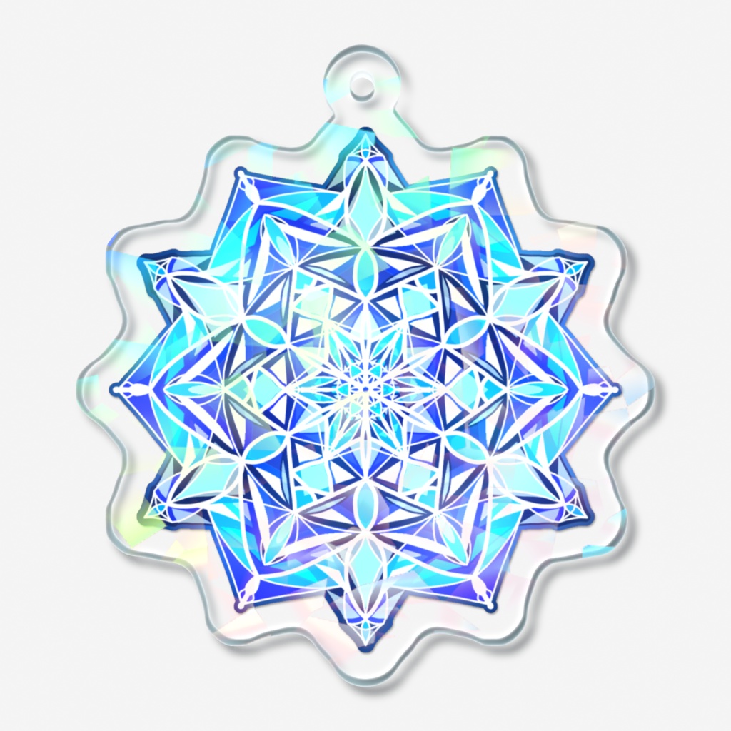 ステンドグラス風雪の結晶(ホログラムver)