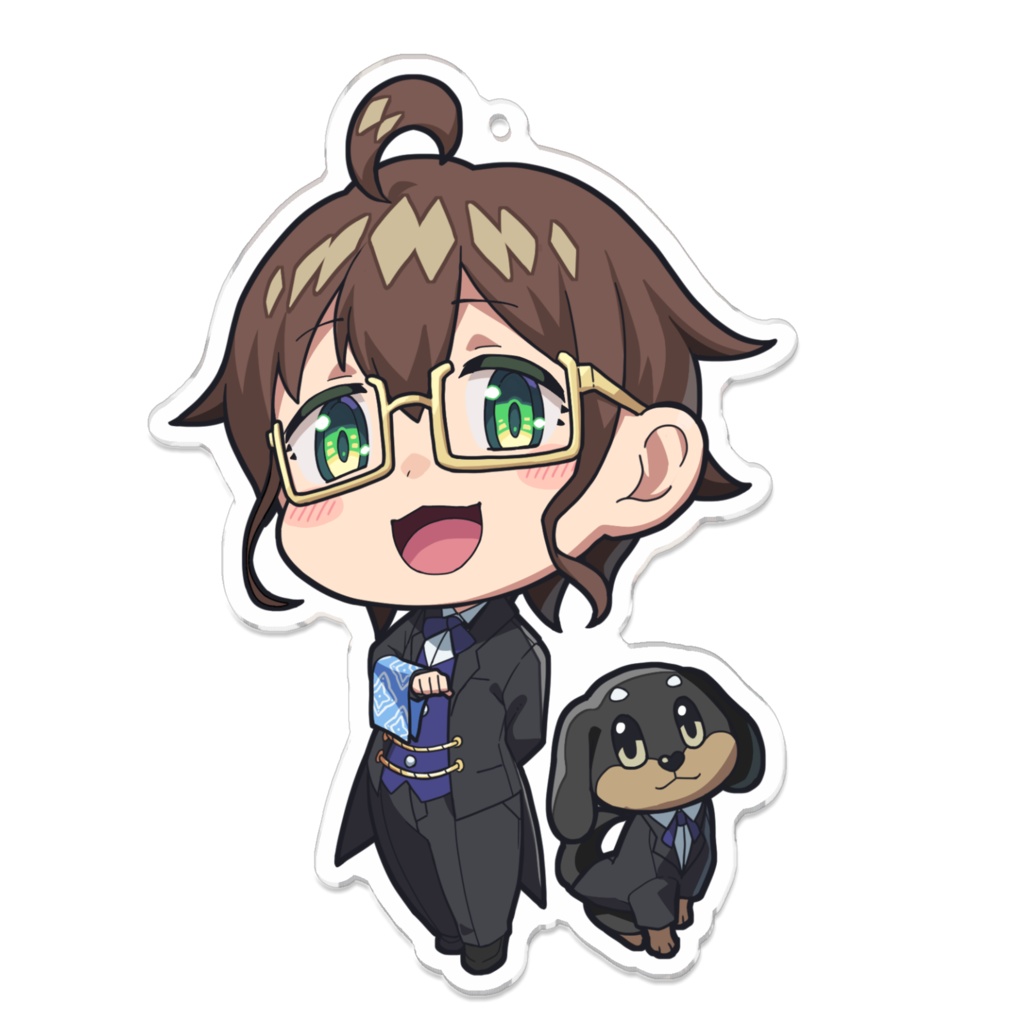 ちほう推しin富山オリジナルアクリルキーホルダー『白黒りん』