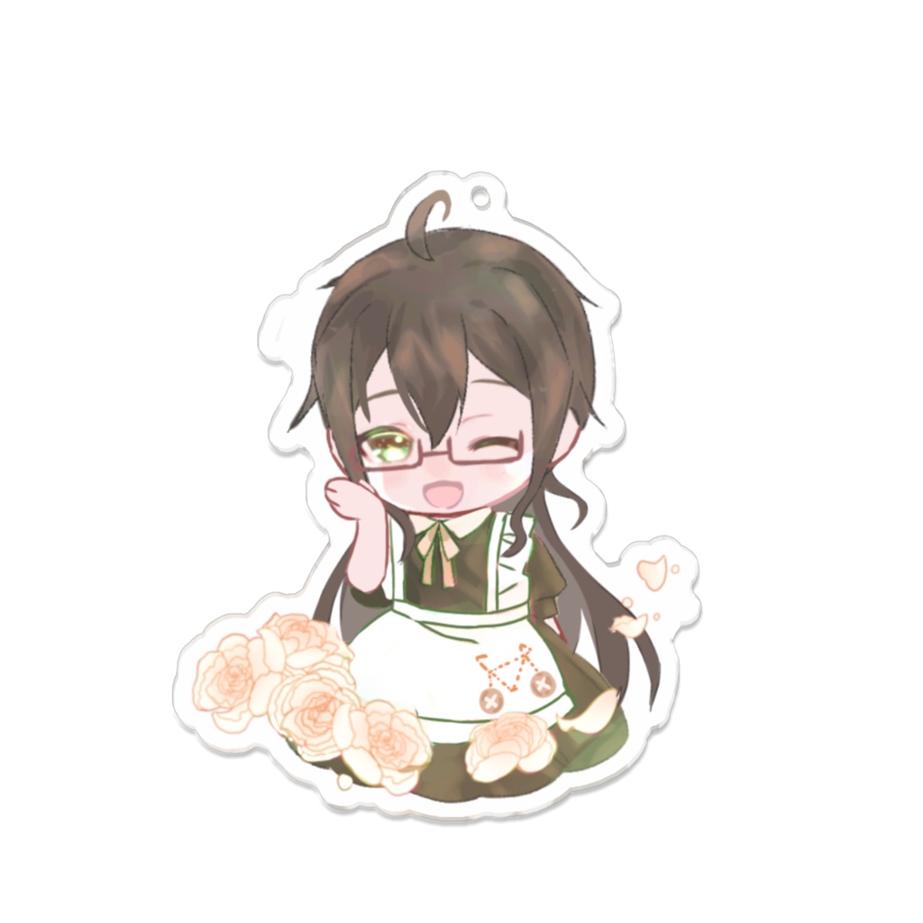 ちほう推しin富山オリジナルアクリルキーホルダー『白黒りん』