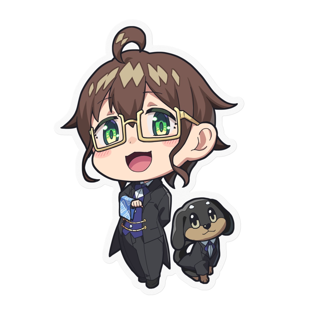 ちほう推しin富山オリジナルステッカー『白黒りん』