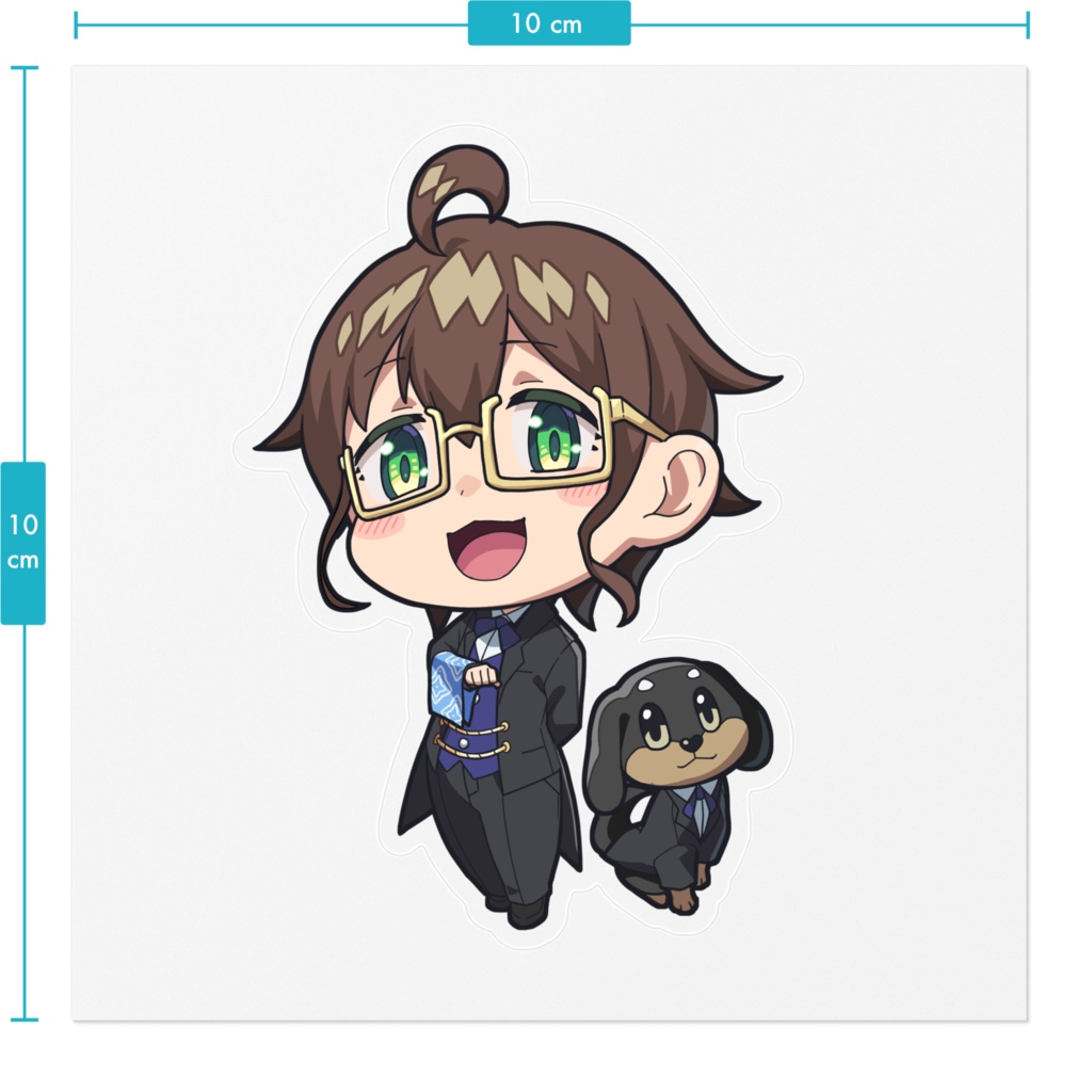 ちほう推しin富山オリジナルステッカー『白黒りん』