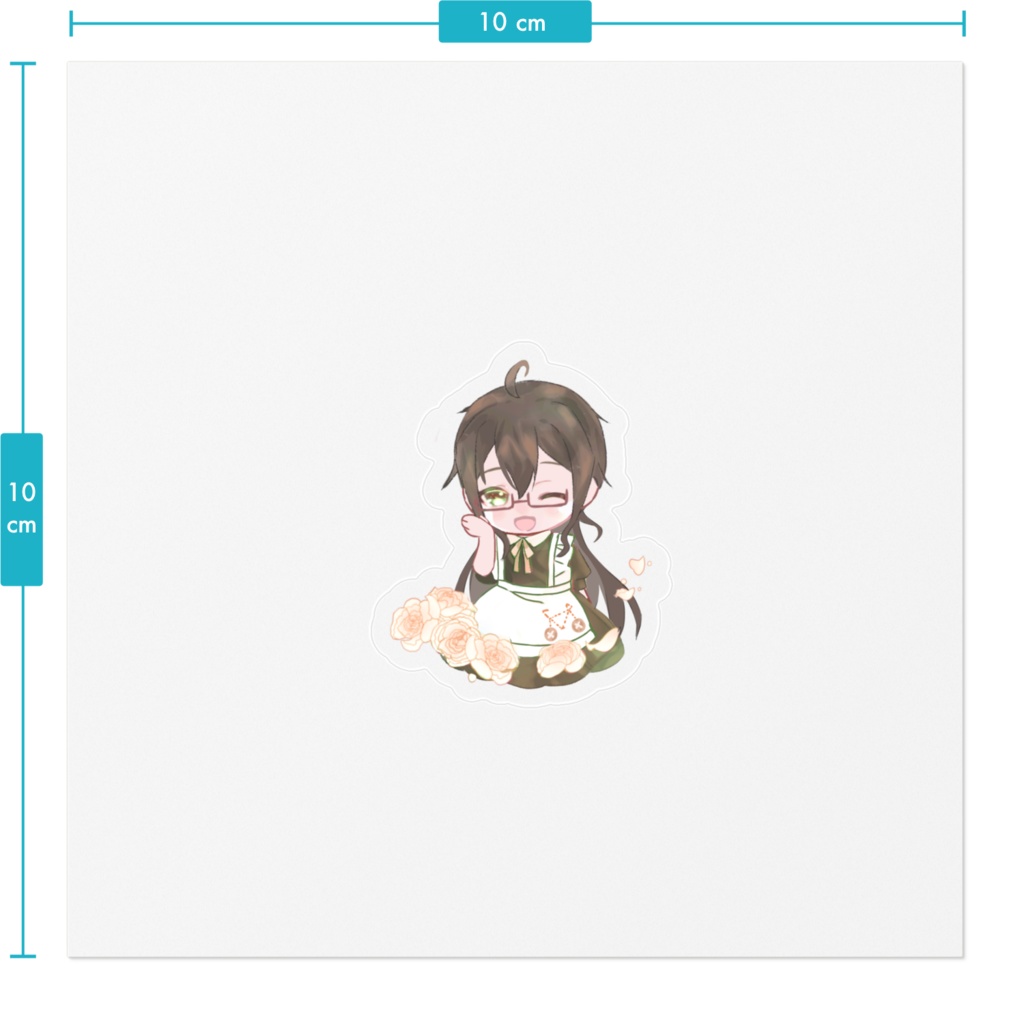 ちほう推しin富山オリジナルステッカー『白黒りん』