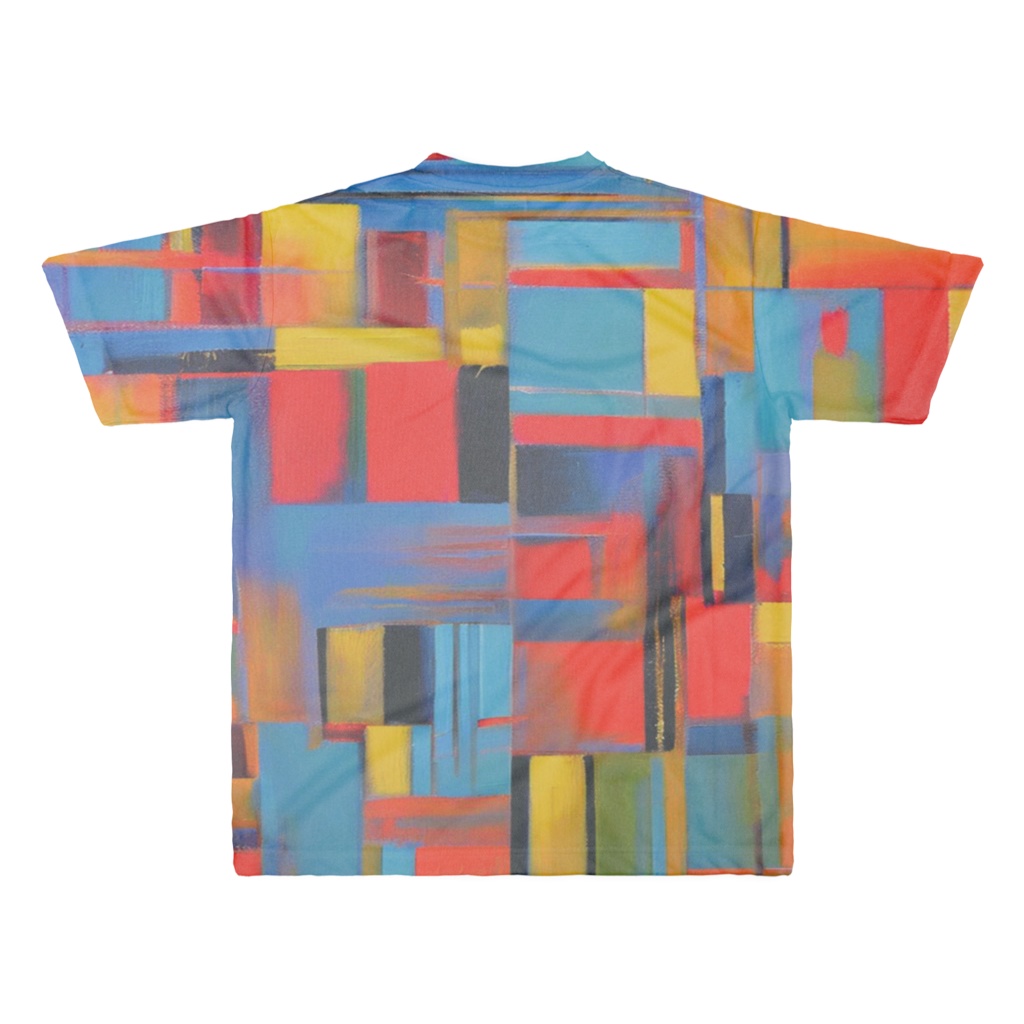 抽象画両面印刷Tシャツ
