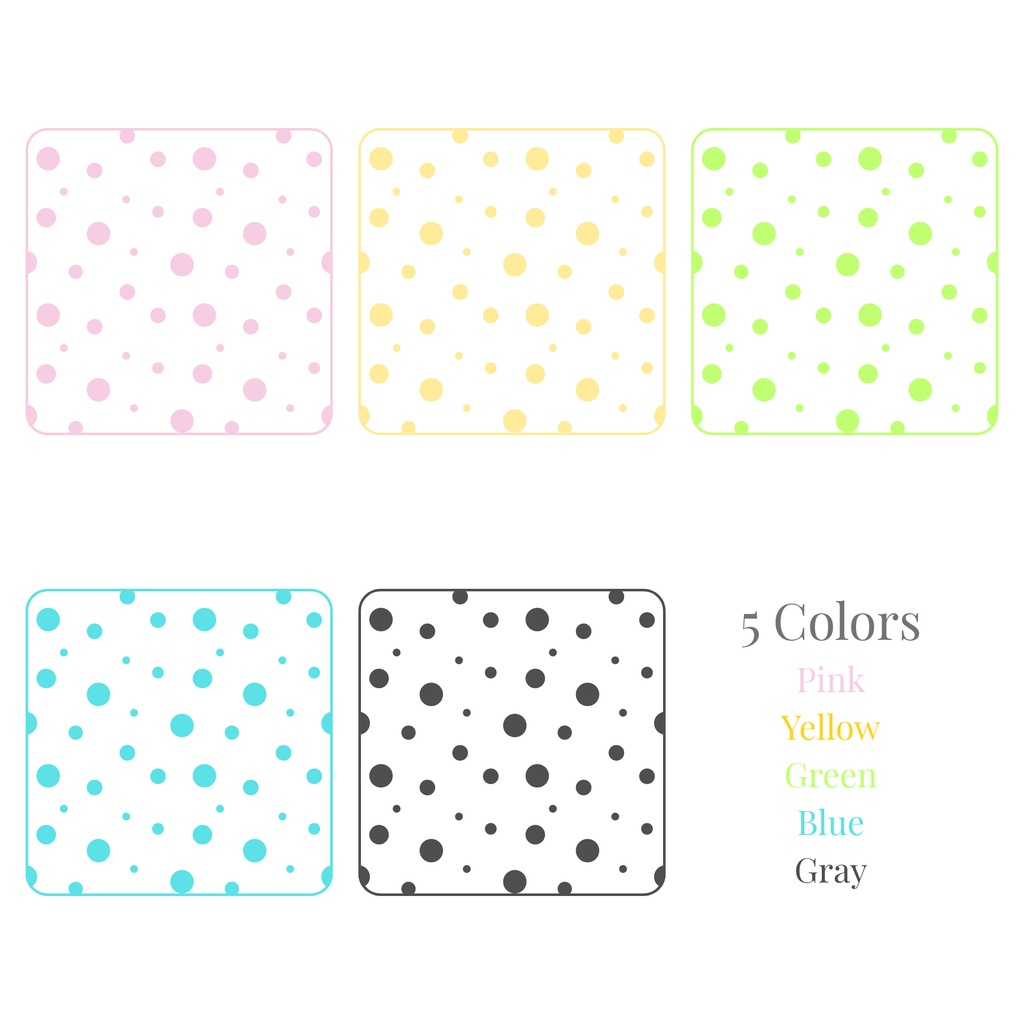 Dots|White Background|Seamless Pattern(PNG5枚)