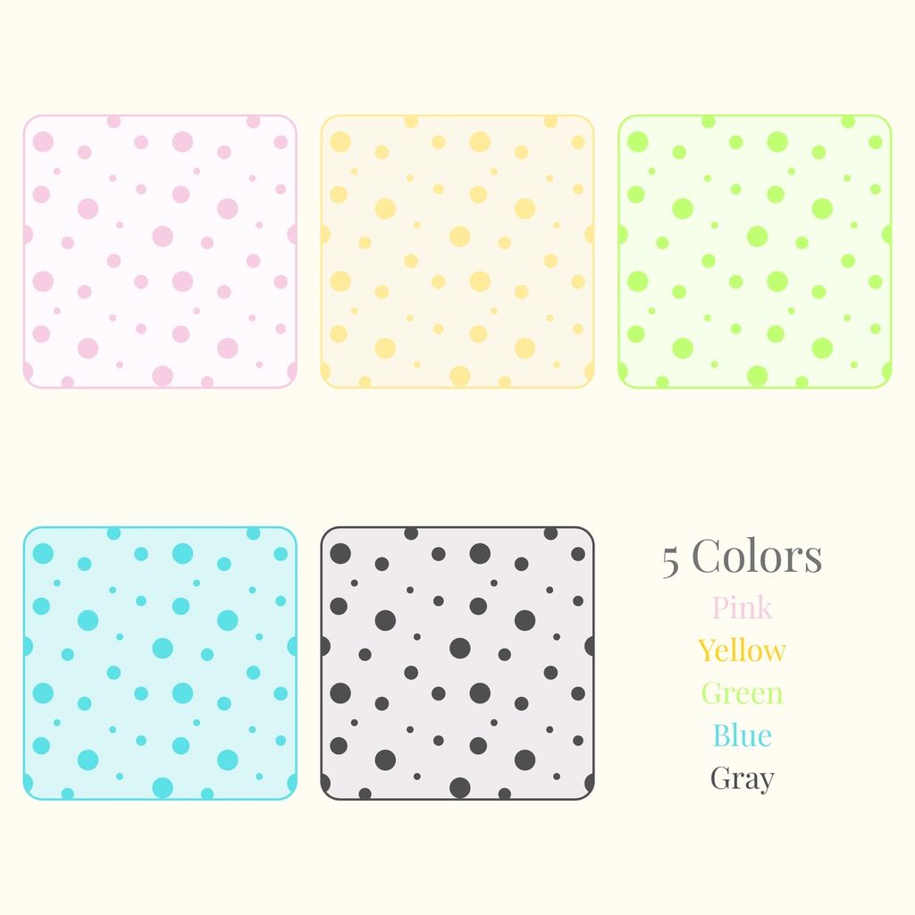 Dots|Pastel Background|Seamless Pattern(PNG5枚)