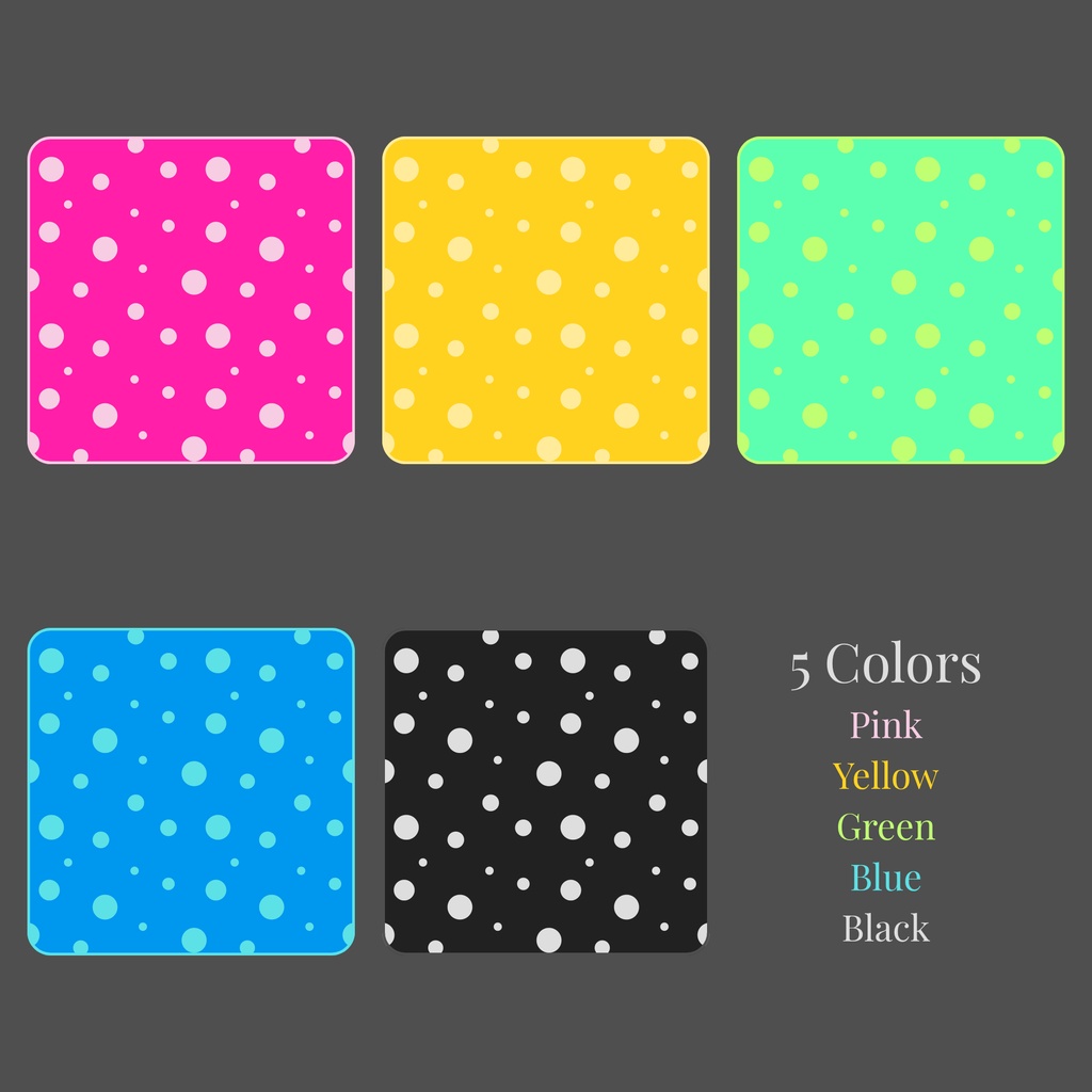 Dots|Vivid Background|Seamless Pattern(PNG 5枚)