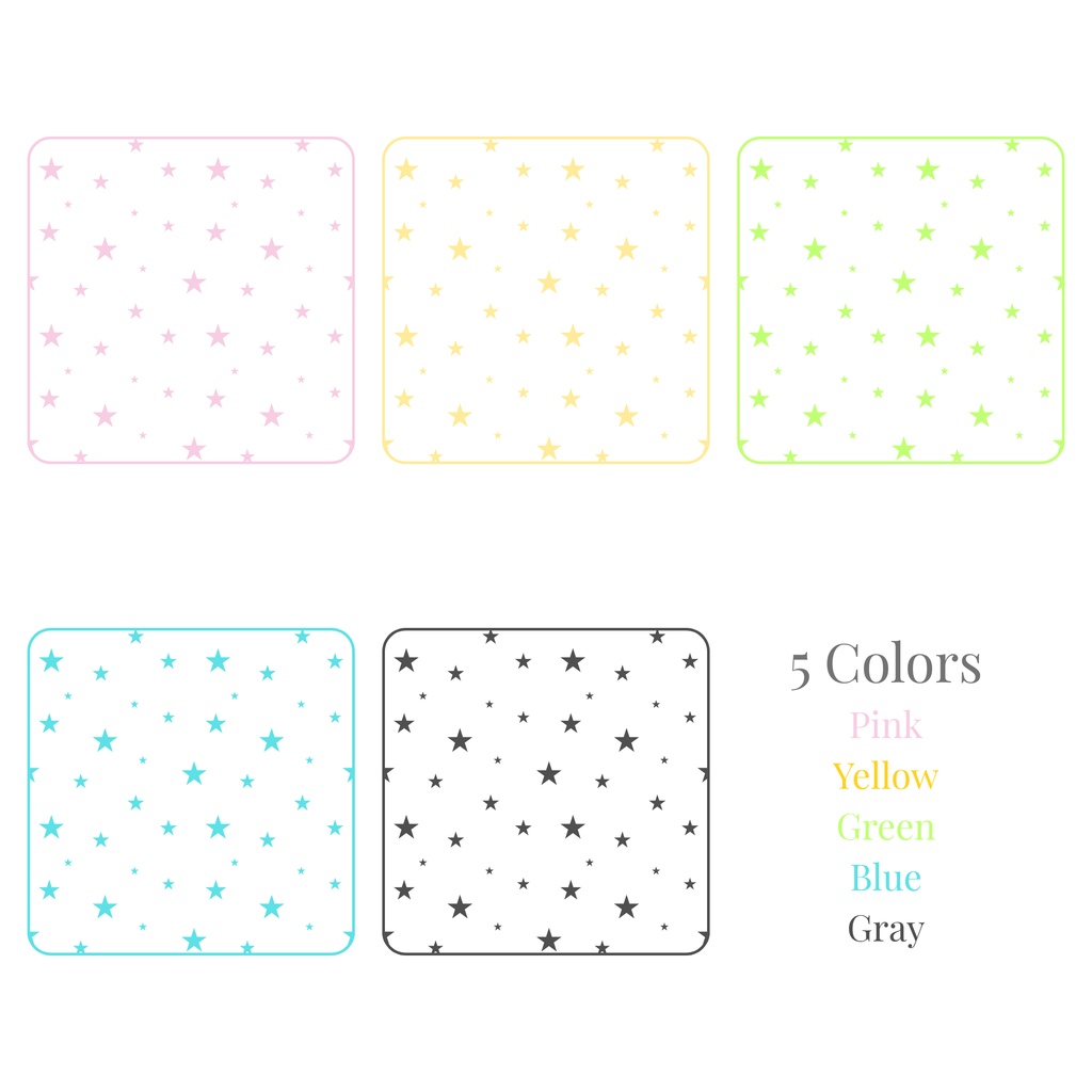 Stars|White Background|Seamless Pattern(PNG × 5)