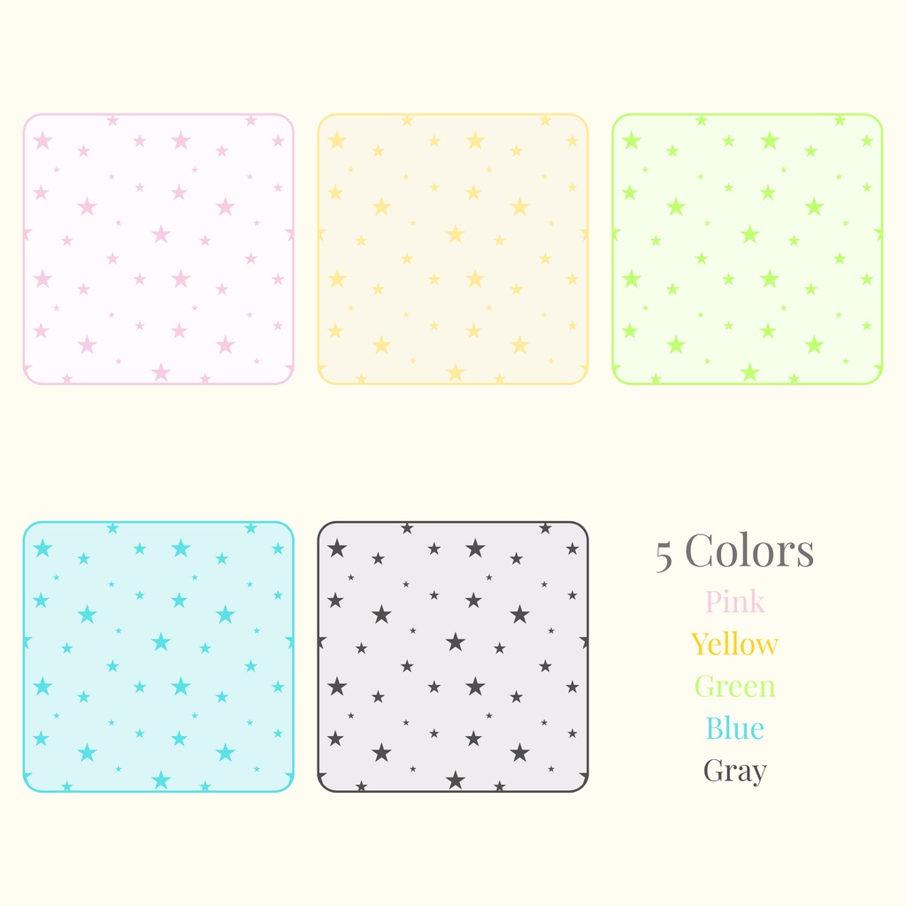 Stars | Pastel Background | Seamless Pattern(PNG × 5)