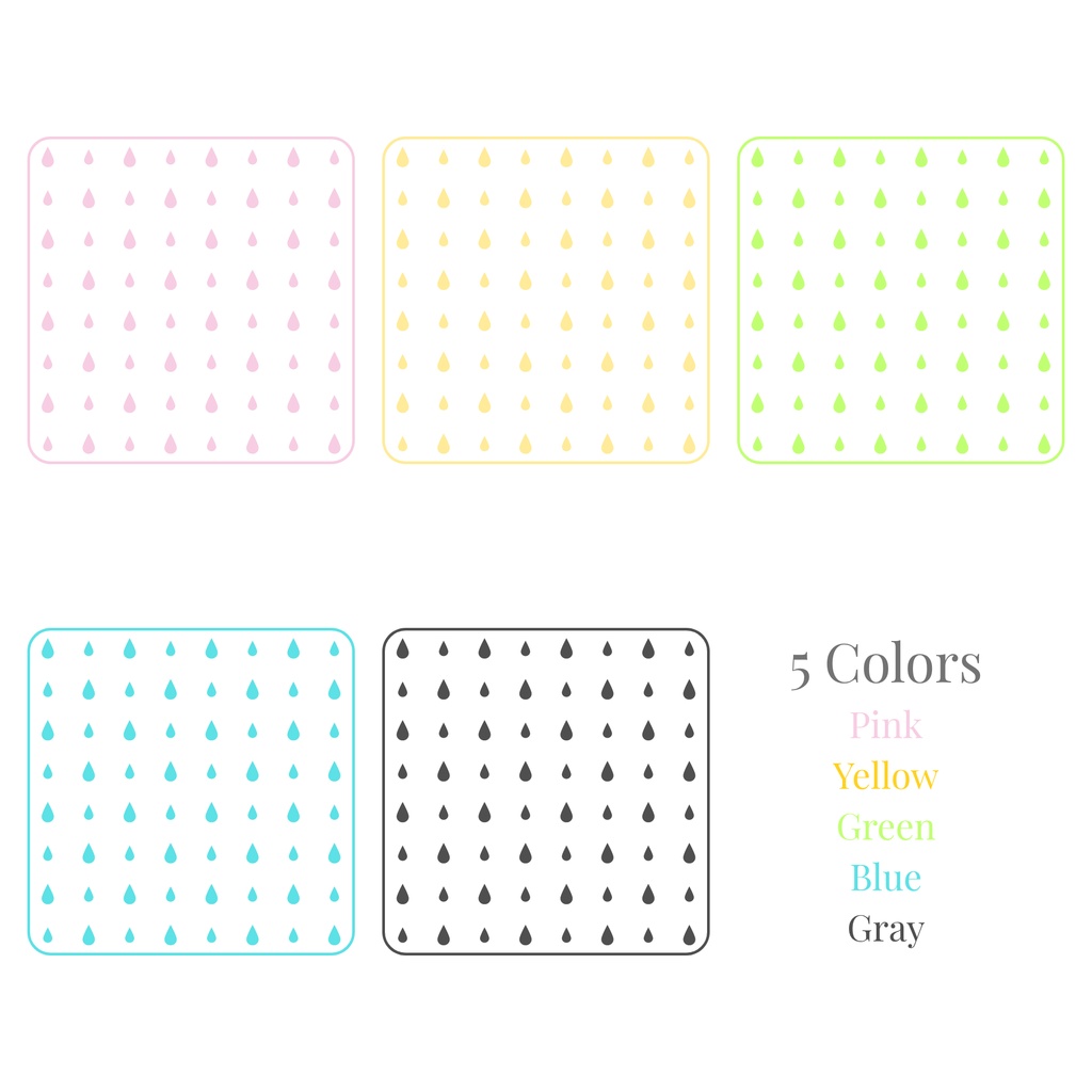 Drops|White Background|Seamless Pattern(PNG × 5)