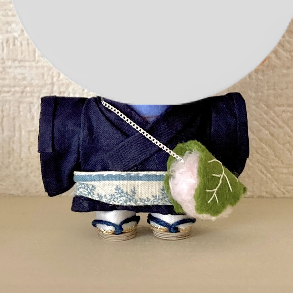 10〜15㎝ぬい用 桜餅ポシェット