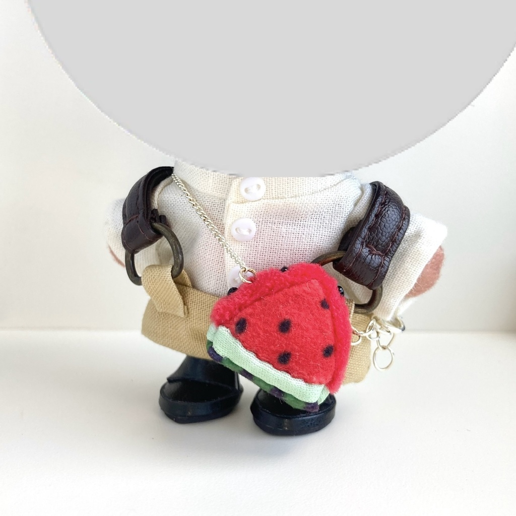 10〜12㎝ぬい用 すいかポシェット