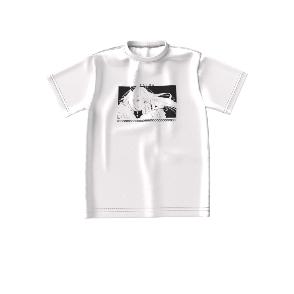 怠地るべる＿TAIDA-Tシャツ（ホワイト）